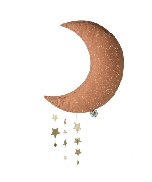 Picca LouLou - Dekoracja ścienna Sparkle Moon PINK with Stars 45 cm