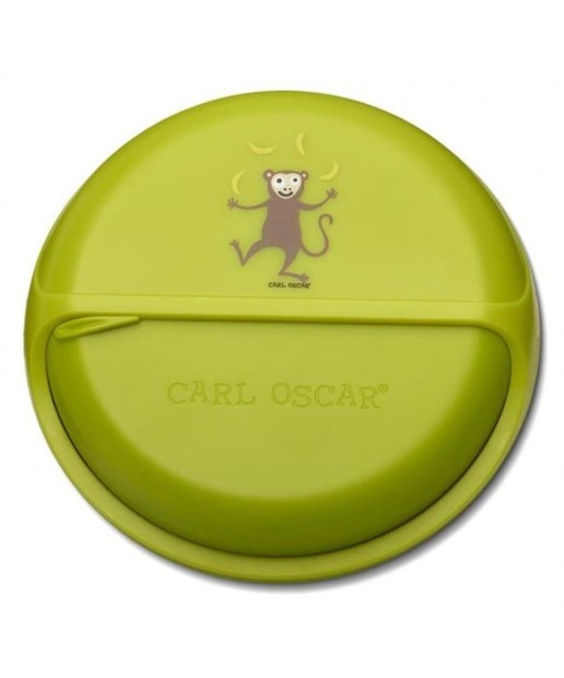 Carl Oscar BIG SnackDISC™ 5 komorowy obrotowy pojemnik na przekąski Lime - Monkey
