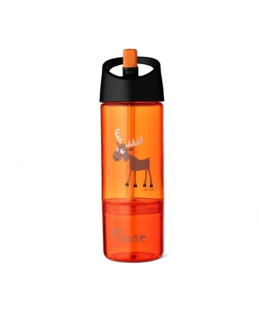 Carl Oscar Kids Bottle 2in1 Bidon z pojemnikiem na przekąski 2w1 Orange - Moose