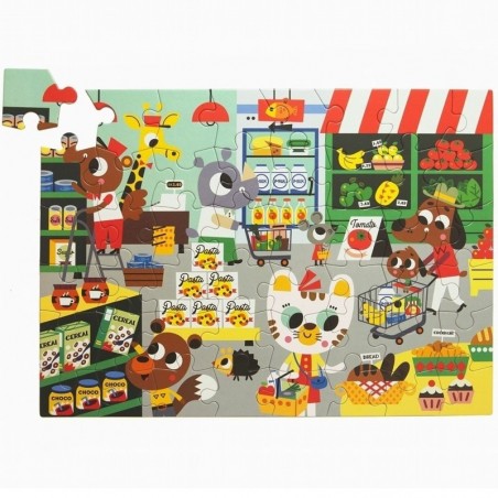Petit Monkey - MAXI Puzzle Wesołe zwierzęta - Supermarket