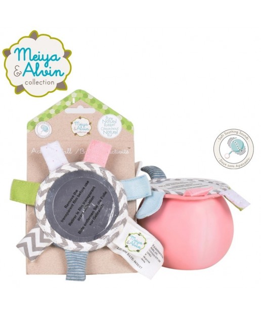 Meiya & Alvin - Piłka sensoryczna z lusterkiem i grzechotką z organicznego kauczuku Hevea Meiya Mouse