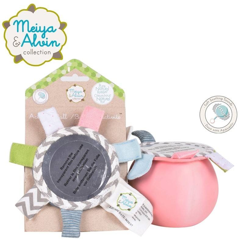 Meiya & Alvin - Piłka sensoryczna z lusterkiem i grzechotką z organicznego kauczuku Hevea Meiya Mouse