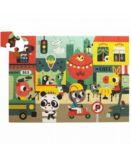 Petit Monkey - MAXI Puzzle Wesołe zwierzęta - Miasto