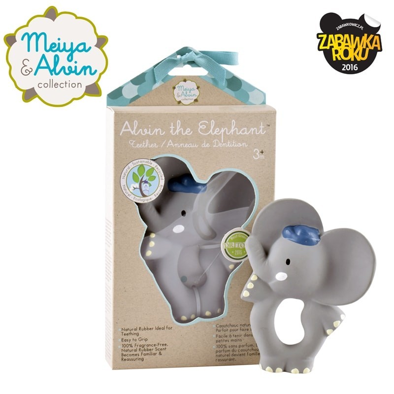Meiya & Alvin - Gryzak z organicznego kauczuku Hevea Alvin Elephant