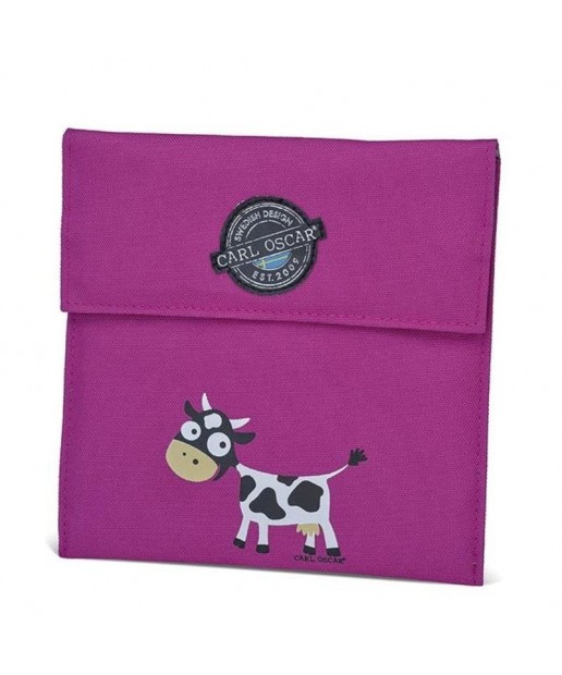 Carl Oscar Pack'n'Snack Sandwich Bag torebka termiczna na kanapki Purple - Cow