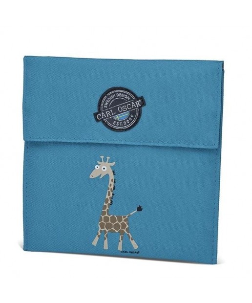 Carl Oscar Pack'n'Snack Sandwich Bag torebka termiczna na kanapki Turquoise - Giraffe