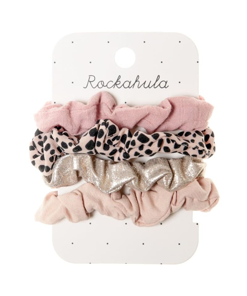 Rockahula Kids - 4 gumki do włosów Lily Leopard Scrunchies