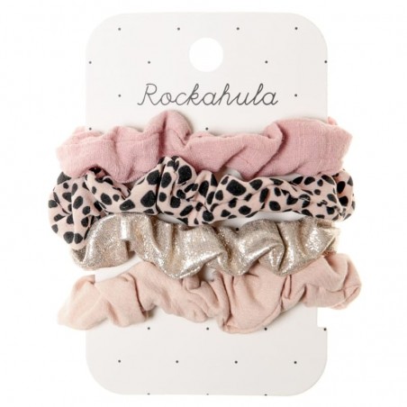 Rockahula Kids - 4 gumki do włosów Lily Leopard Scrunchies