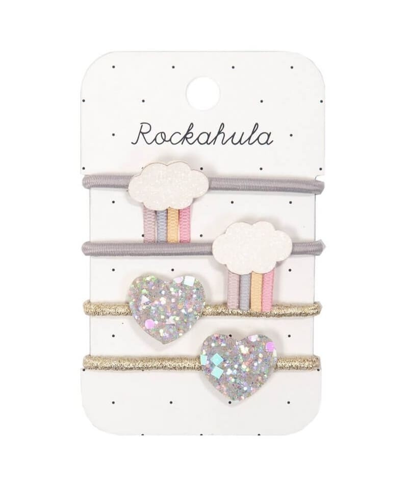 Rockahula Kids - 4 gumki do włosów Rainy Cloud Pastel