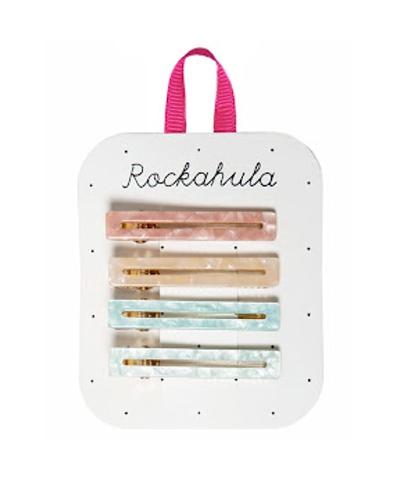 Rockahula Kids - 4 spinki do włosów Retro Acrylic Bar Pastel