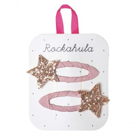 Rockahula Kids - 2 spinki do włosów Stardust Glitter Pink