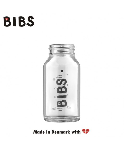 BIBS - Antykolkowa Butelka Szklana dla Niemowląt 110 ml