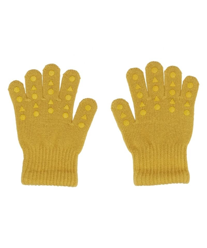GoBabyGo - antypoślizgowe rękawiczki ułatwiające chwytanie 3 - 4 lata Mustard