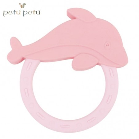 Petú Petú - gryzak silikonowy Delfinek Różowy