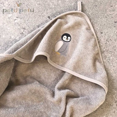 Petú Petú - ręczniczek z chłonnej frotty bawełnianej 100 x 100 cm Penguin