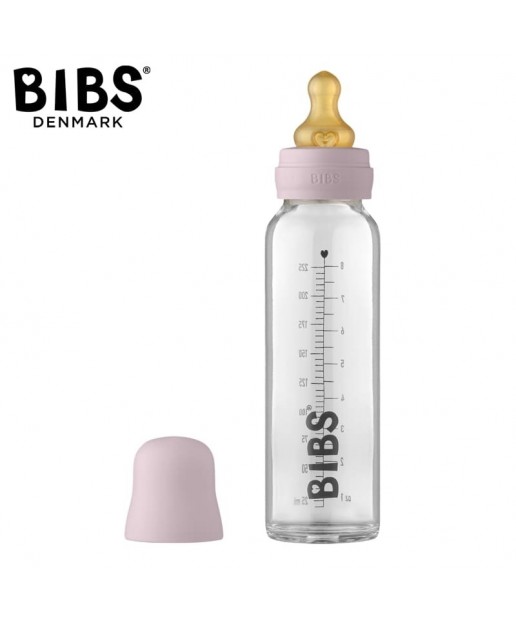 BIBS - Antykolkowa Butelka Szklana dla Niemowląt 225 ml DUSKY LILAC