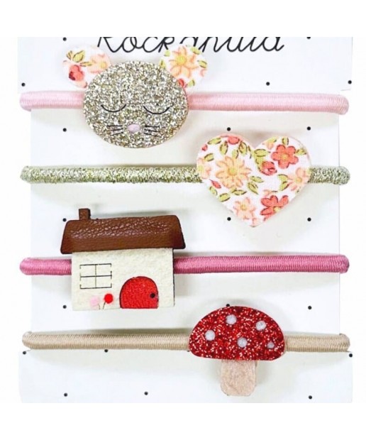 Rockahula Kids - 4 gumki do włosów Margot Mouse