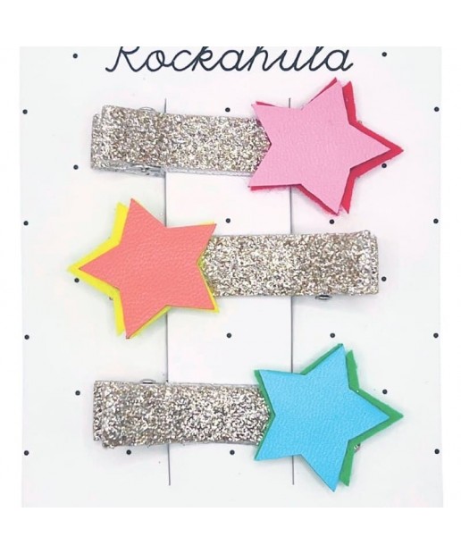 Rockahula Kids - 3 spinki do włosów Colour Pop Star