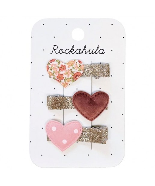 Rockahula Kids - 3 spinki do włosów Caravan Heart Bar