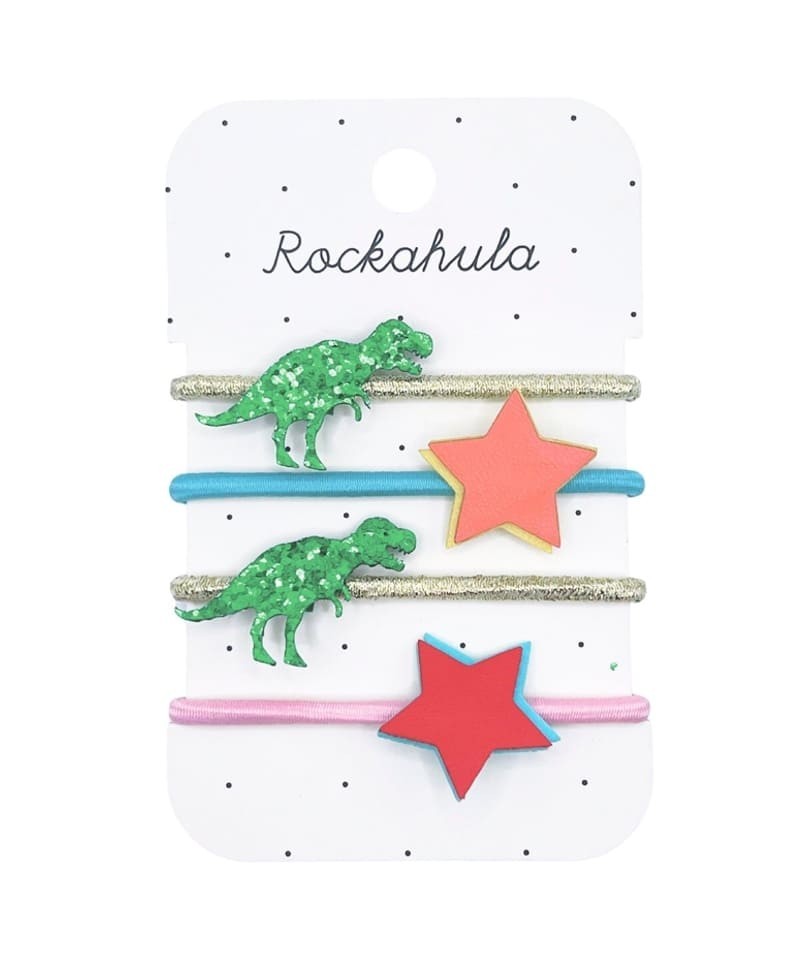 Rockahula Kids - 4 gumki do włosów  T-Rex