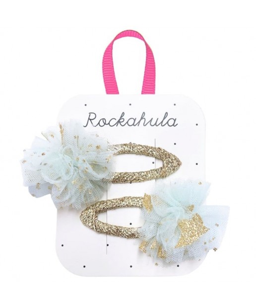 Rockahula Kids - 2 spinki do włosów Sparkle Star Tulle Ruffle