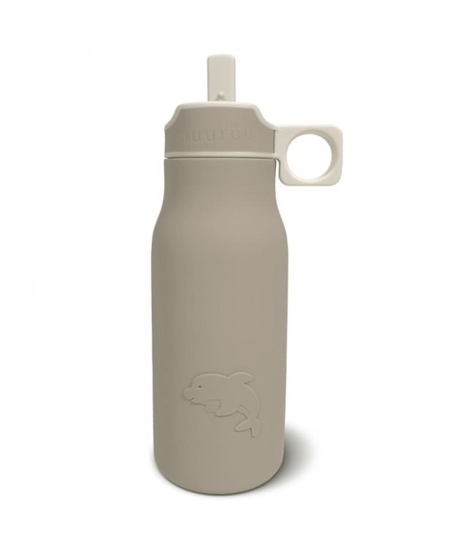 nuuroo - silikonowa butelka bidon ze słomką LAU Cobblestone 400 ml