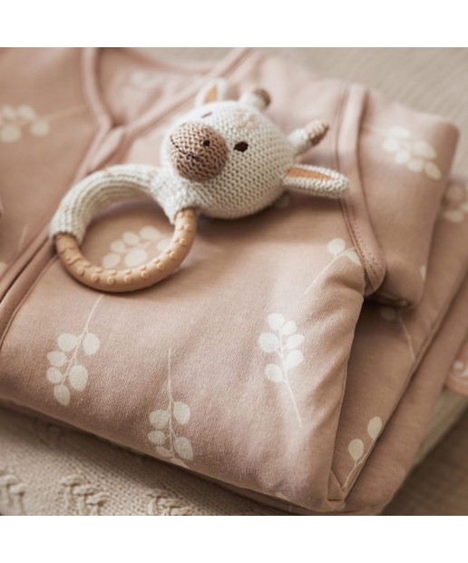 Jollein - śpiworek niemowlęcy całoroczny z odpinanymi rękawami 4 Pory Roku TWIG WILD ROSE 70 cm