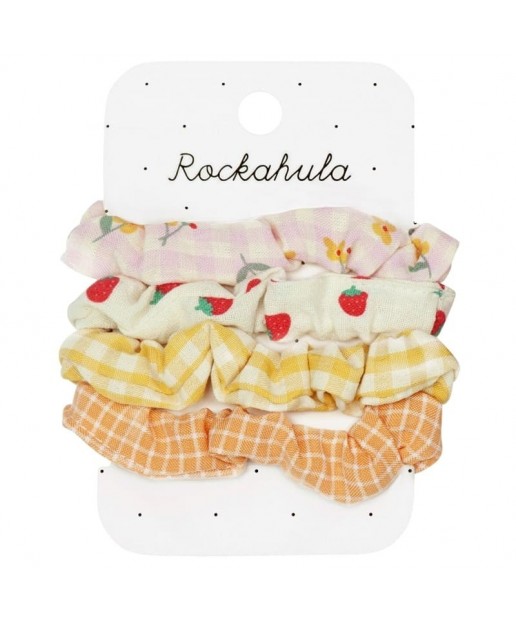Rockahula Kids gumki scrunchie do włosów dla dziewczynki 4 szt. Picnic