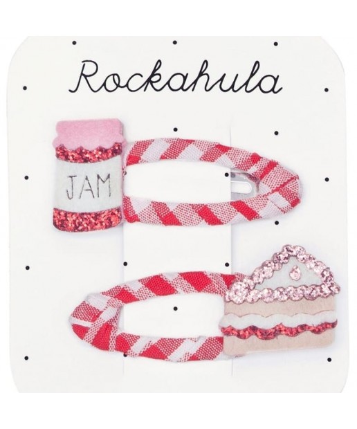 Rockahula Kids spinki do włosów dla dziewczynki 2 szt. Jam and Cake Gingham