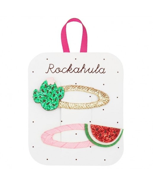 Rockahula Kids spinki do włosów dla dziewczynki 2 szt. Glitter Cactus and Watermelon