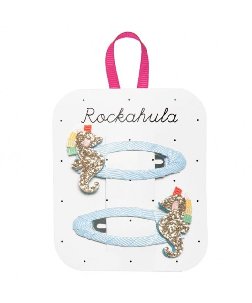 Rockahula Kids spinki do włosów dla dziewczynki 2 szt. Glitter Rainbow Seahorse