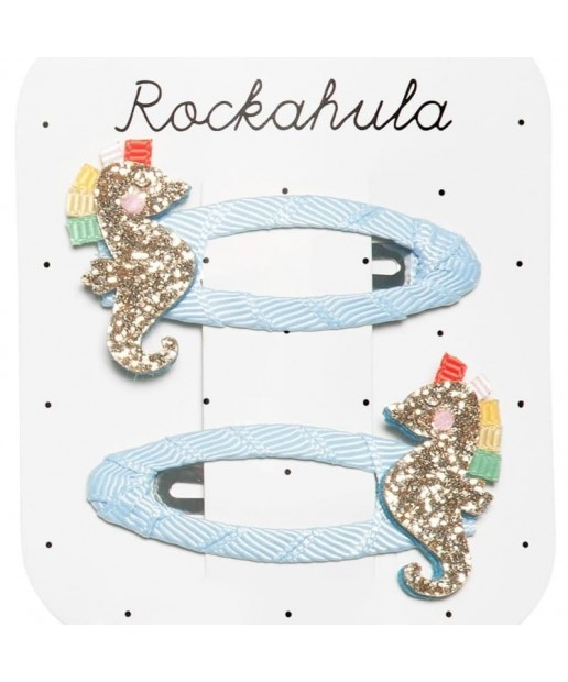 Rockahula Kids spinki do włosów dla dziewczynki 2 szt. Glitter Rainbow Seahorse